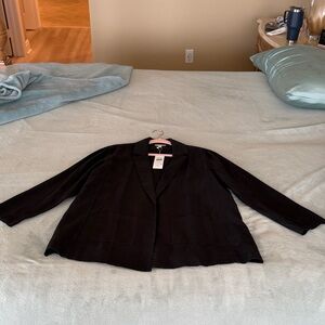 Eileen Fisher Classic Black Linen Blazer